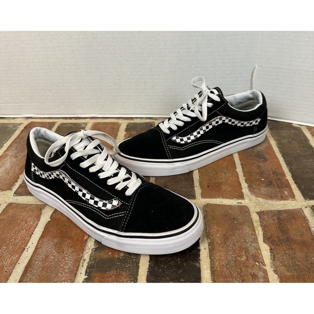 Vans Sidestripe V Old Skool Black Low Top Sneakers Removable Stripe Men's 11